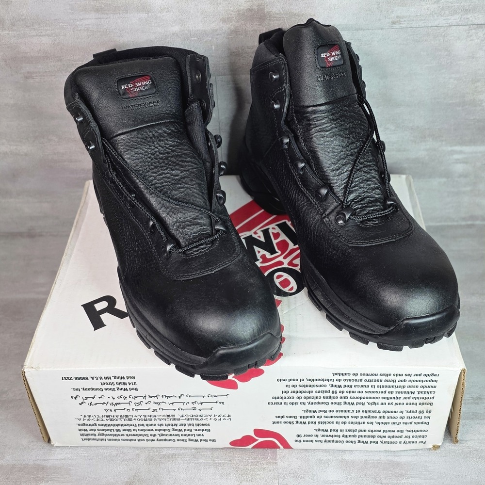 Red Wing Waterproof Steel Toe Hike Boots Men's Size 15B Black ANSIZ41 PT99 6680